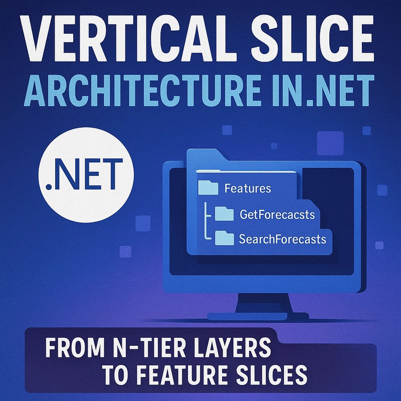 Diagram comparing horizontal decomposition by layer vs. vertical decomposition by functional slice